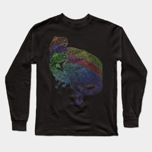 Giganotosaurus Neon Long Sleeve T-Shirt